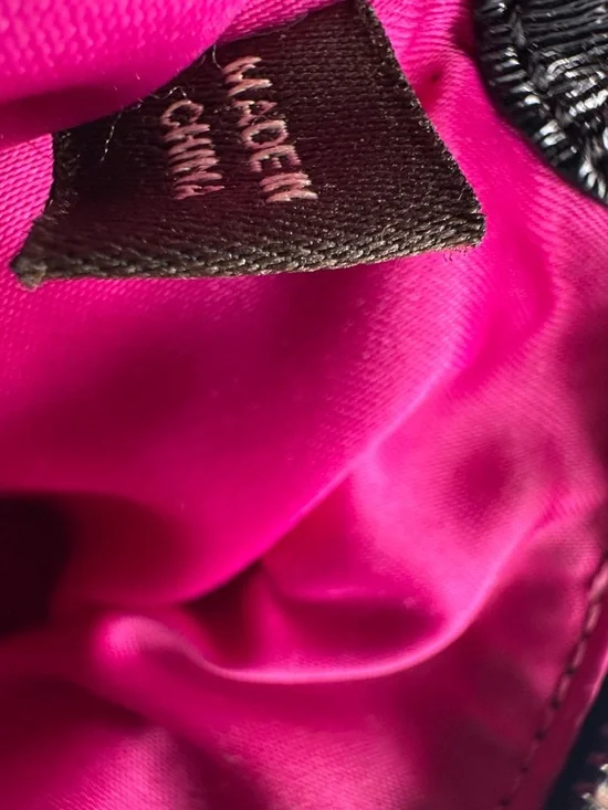 Coach Poppy Plaid Tartan Wristlet Double Zip Y2K Glam Signature C Pink Black - Picture 11 of 16